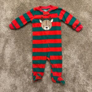 Carter's Baby Reindeer 2-Way Zip Cotton Sleep & Play Pajamas 9M